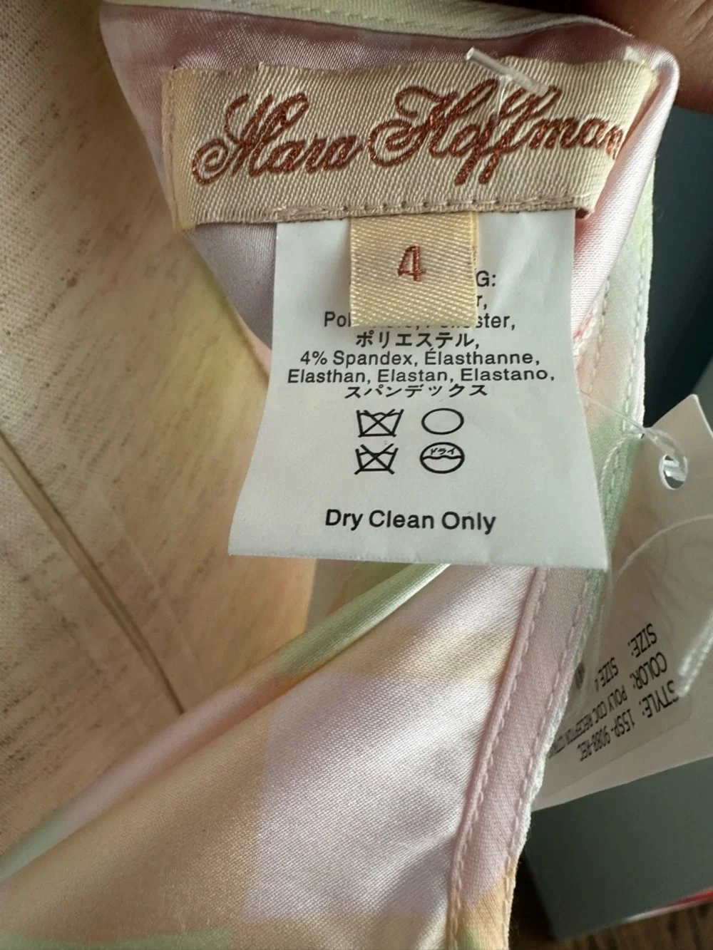NWT Mara Hoffman Citrus Halter Maxi Dress Pink Orange Pastel Retro 80s Sz 4 - Picture 9 of 13